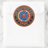 Sticker Rond Régiment d'opérations spéciales marines (MSOR) [3D (Sac)