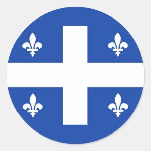 Sticker Rond région du québec canada drapeau national