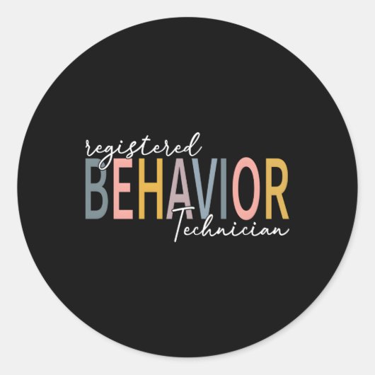 Sticker Rond Regised Behavior Technician (Devant)
