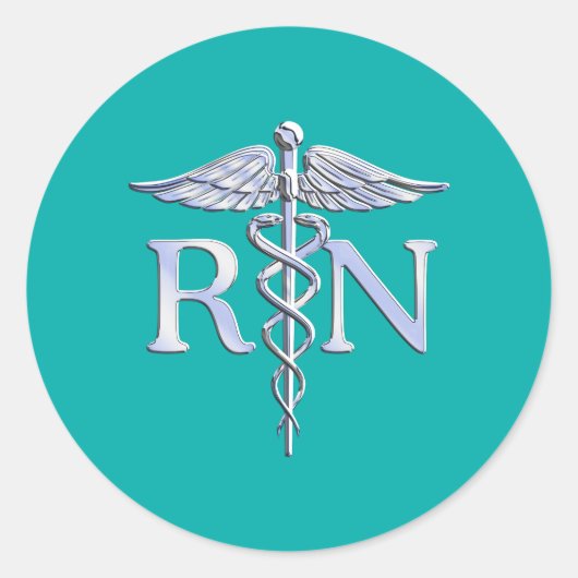Sticker Rond Regised Nurse RN (Devant)