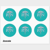Sticker Rond Regised Nurse RN (Feuille)