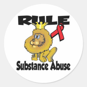 Sticker Rond Règle Abus de substances