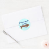 Sticker Rond Règle Dachshunds (Enveloppe)