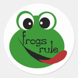 Sticker Rond Règle de grenouilles