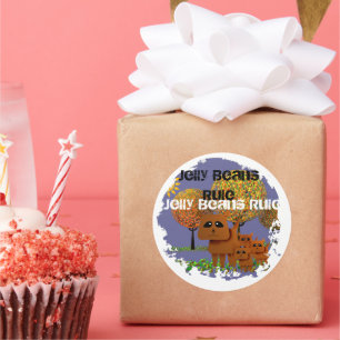 Sticker Rond Règle des haricots de gelée