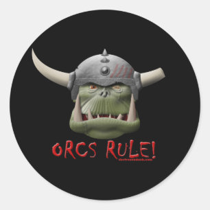 Sticker Rond Règle d'Orcs !