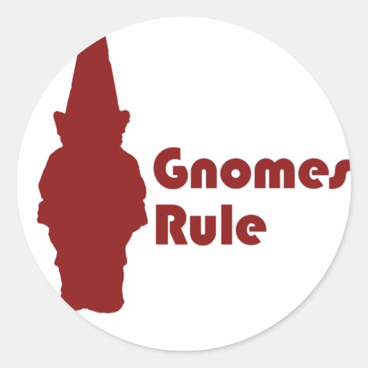Sticker Rond Règle Gnomes (Devant)