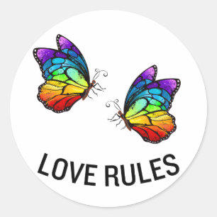 Sticker Rond Règles d'amour
