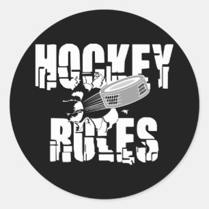 Sticker Rond Règles de hockey