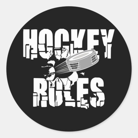 Sticker Rond Règles de hockey (Devant)