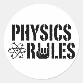 Sticker Rond Règles de physique