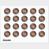 Sticker Rond Règles de vinyle (Feuille)