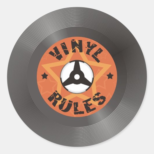 Sticker Rond Règles de vinyle (Devant)
