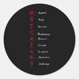 Sticker Rond Règles karaté de Shotokan