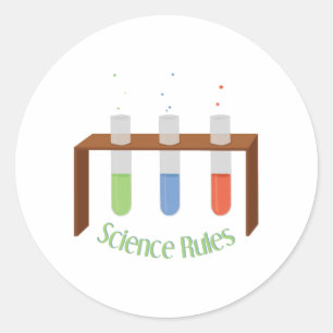 Sticker Rond Règles scientifiques