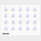 Sticker Rond Reiki Master Praticien Plan Blanc (Feuille)