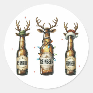 Sticker Rond Reinbeer Reinbeer de Noël Reinbeer