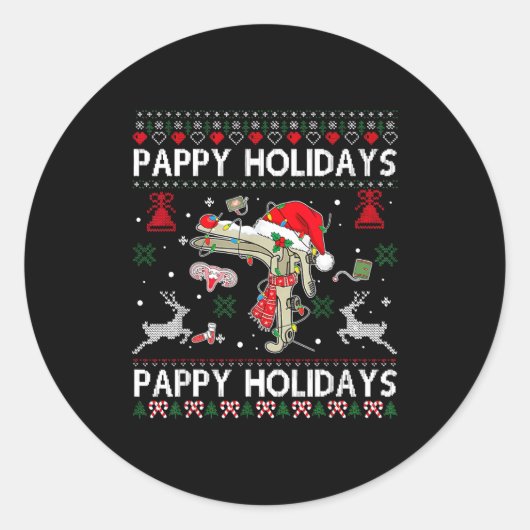 Sticker Rond Reindeer Speculum Obgyn Nurse Ugly Christmas Obste (Devant)