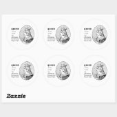STICKER ROND REINE (Feuille)