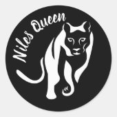 Sticker Rond Reine blanche de la chasse (Devant)