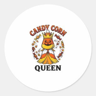 Sticker Rond Reine Candy Corn Vintage Halloween Candy Shirt Art