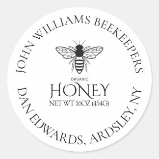Sticker Rond Reine d'abeille à miel biologique 
