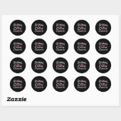 Sticker Rond Reine d'anniversaire en quarantaine (Feuille)