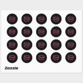 Sticker Rond Reine d'anniversaire en quarantaine (Feuille)