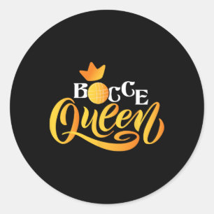 Sticker Rond Reine de Bocce - Jeu de quilles sur gazon Boule By
