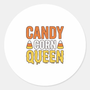 Sticker Rond Reine de bonbons en forme de corne Design de T-Shi