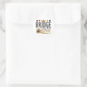 Sticker Rond Reine de bridge (Sac)