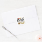 Sticker Rond Reine de bridge (Enveloppe)