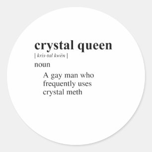 STICKER ROND REINE DE CRISTAL