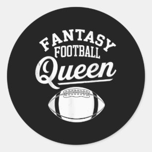 Sticker Rond Reine de Football Fantastique