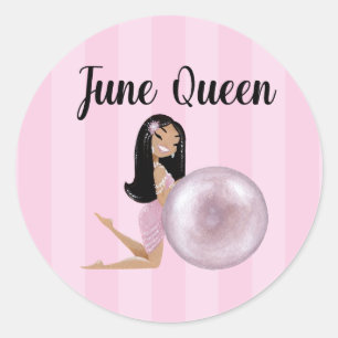 Sticker Rond Reine de juin