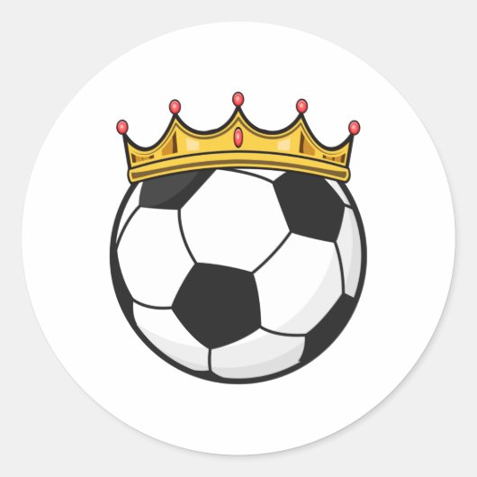 Sticker Rond Reine de la couronne de football (Devant)