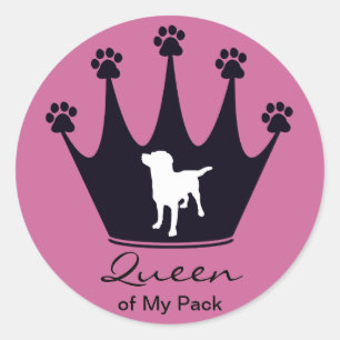 Sticker Rond Reine de mon paquet