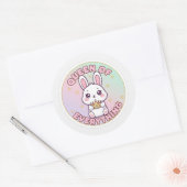 Sticker Rond Reine de tout (Enveloppe)