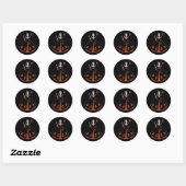 Sticker Rond Reine des Coeurs (Feuille)