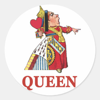 Sticker Rond Reine des Coeurs d'Alice au pays des merveilles