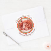 Sticker Rond REINE DES HONEY BEES EN SKEP / BEEKEEPER Circle (Enveloppe)