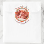 Sticker Rond REINE DES HONEY BEES EN SKEP / BEEKEEPER Circle (Sac)