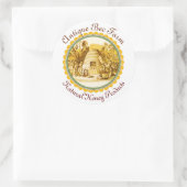 Sticker Rond REINE DES HONEY BEES EN SKEP / BEEKEEPER Circle (Sac)