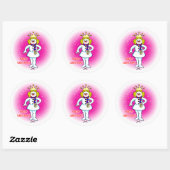 Sticker Rond Reine des neiges (Feuille)