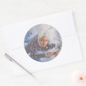 Sticker Rond Reine des neiges ! (Enveloppe)