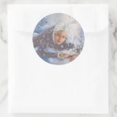 Sticker Rond Reine des neiges ! (Sac)