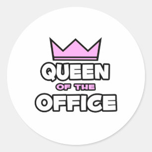 Sticker Rond Reine du Bureau