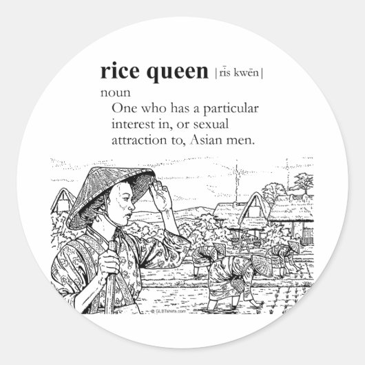 STICKER ROND REINE DU RIZ (Devant)