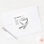 STICKER ROND REINE DU RIZ (Enveloppe)