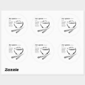 STICKER ROND REINE DU RIZ (Feuille)